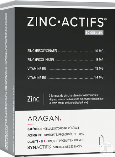 Aragan Synactifs Zincactifs Immunität Und Haut Zink 60 Kapseln