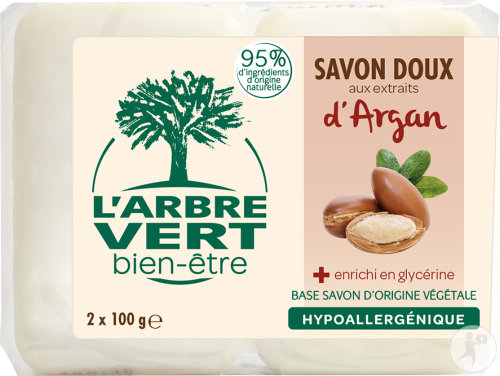 L'Arbre Vert Milde Seife Mit Argan-Extrakt 2x100g