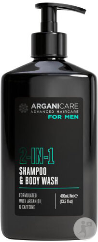 Arganicare 2in1 Shampoo + Duschgel Belebend Pumpspender 400ml