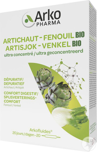 Arkofluides Artischocke-Fenchel Bio Ampullen 20x15ml