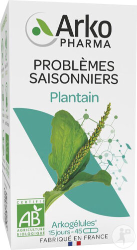 Arkogélules Bio Plantain Saisonbedingte Probleme 45 Kapseln