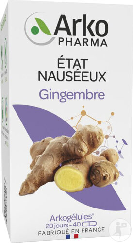 Arkogélules Ingwer Dynamisierend/Übelkeit 40 Kapseln