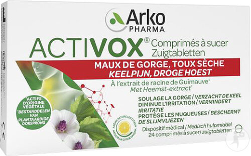 Arkopharma Activox Halsschmerzen Trockener Husten Zitrone 24 Lutschtabletten