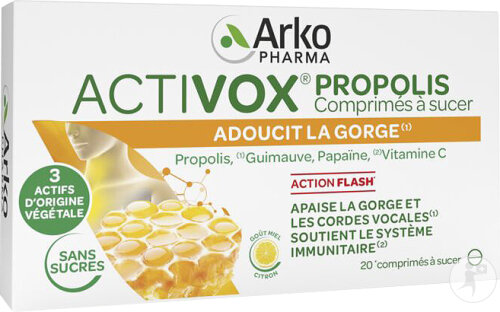 Activox Propolis Zuckerfrei Honig-Zitronen Geschmack Ab 6 Jahren 20 Tabletten