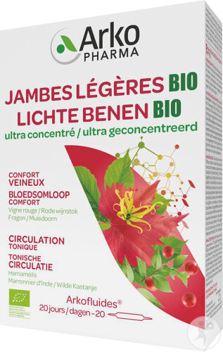 Arkopharma Arkofluides Rote Rebe Leichte Beine Bio 20 Ampullen