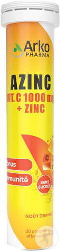 Arkopharma Azinc Vitamin C 1000 mg + ZinkEnergie & Immunsystem 20 Brausetabletten