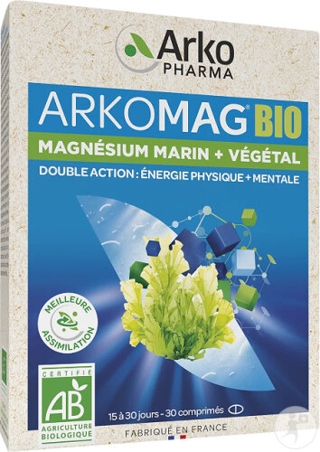 Arkopharma Arkomag Bio Magnesium Marin + Pflanzlich 30 Tabletten