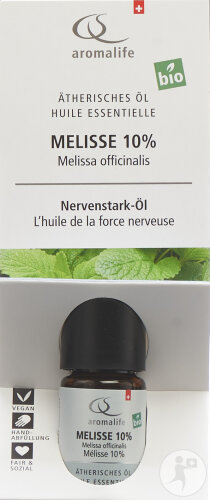 Aromalife Top Zitronenmelisse 10 % Bio-ätherisches Öl Flasche 5ml 