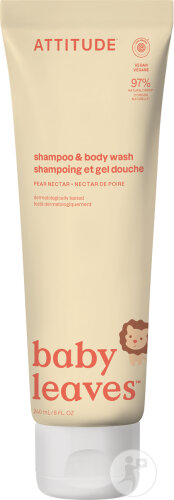 Attitude Baby Leaves 2in1 Shampoo & Duschgel Birnennektar Tube 240ml