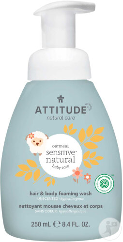 Attitude Babypflege Haare Und Körper Schaumwaschmittel Parfümfrei Pumpflasche 250ml