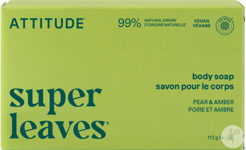 Attitude Super Leaves Körperseife Birne & Amber 113g