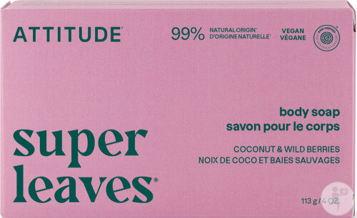 Attitude Super Leaves Körperseife Kokosnuss & Wilde Beeren 113g