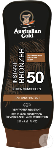 Australian Gold Instant Bronzer Sonnenschutzlotion Mit Bräuner SPF50 237ml
