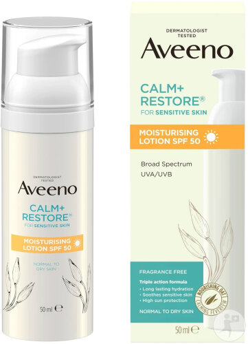 Aveeno Calm+Restore Feuchtigkeitsspendende Tagespflege SPF50 50ml