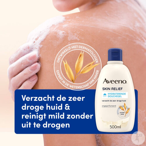 Aveeno Skin Relief Hydratisierendes Reinigungsgel Für Sehr Trockene Haut Flasche 500ml