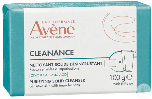 Avène Cleanance Reinigungsblock Abschwellend Fettige Haut Unreinheiten 100g  