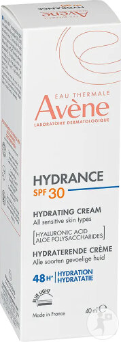 Avène Hydrance UV SPF30 Feuchtigkeitsspendende Creme Empfindliche Haut Tube 40ml