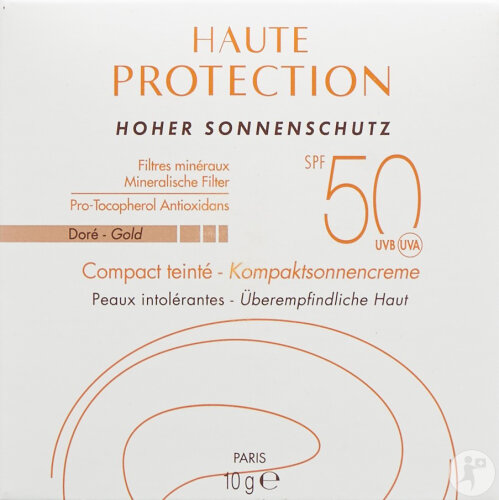 Avène Sonnenschutz SPF50 Kompakt-Make-Up Getönt Gold  Empfindliche Intolerante Haut 10g  