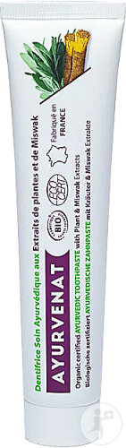 Ayurvenat Ayurvedische Pflegende Zahnpasta Mit Kräuter Und Miswak Extrakte Bio Tube 75ml