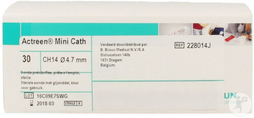 B. Braun Actreen Lite Mini Vorgegleiteter Katheter Ch14 30 Stück