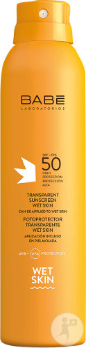 Babé Sun Transparenter Sonnenschutz Für Nasse Haut SPF50 Spray 200ml