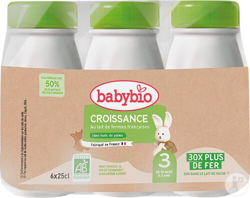 Babybio Wachstum Milch Von Französischen Bauernhöfen 10+ Monate 6x25cl