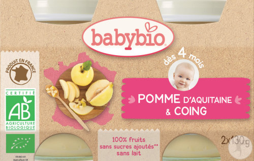 Babybio Apfel Aus Aquitanien Und Quitte Gläser 2x130g