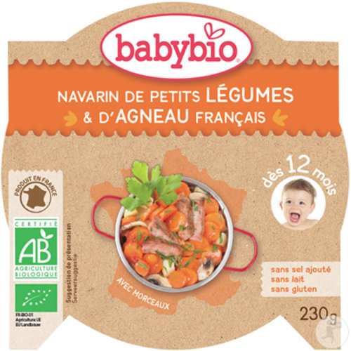 Babybio Babybio Kleines Gemüse/Französisches Lamm/Minze Ab 12 Monaten Dose 230g (50162)