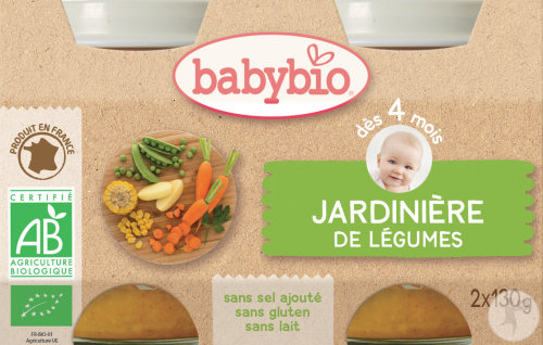 Babybio Gartengemüse Ab 4 Monaten 2x130g