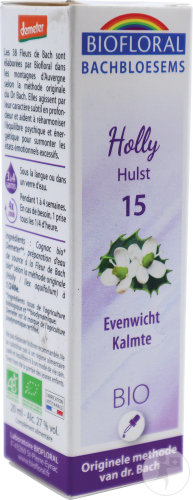 Biofloral Bachblten 15 Stechpalme Ausgeglichenheit Und Ruhe Bio 20ml |  Newpharma