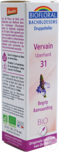 Biofloral Bachblumen 31 Vervain Verständnis Und Akzeptanz Bio 20ml
