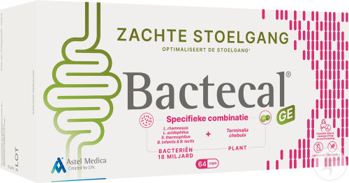 Bactecal GE Optimiert Weichen Stuhl Darmtransit Nahrungsergänzungsmittel 64 Kapseln