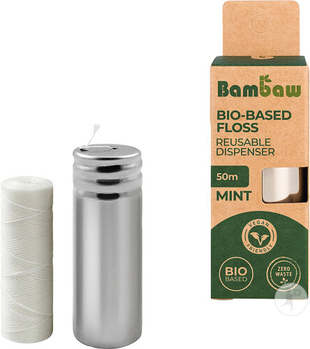 Bambaw Zahnseide-Spender Maisstärke 2 Stück