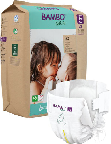 Bambo Nature Babywindeln Größe 5 12 Bis 18kg Papierbeutel 22 Stück