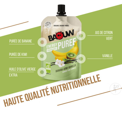 Baouw Energiepüree Bio Banane Kiwi Vanille 90g-2