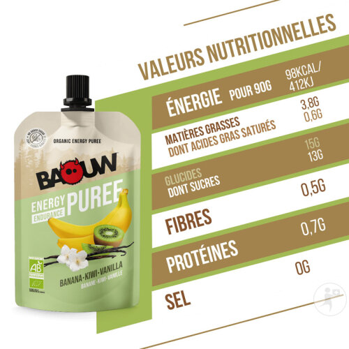 Baouw Energiepüree Bio Banane Kiwi Vanille 90g-6