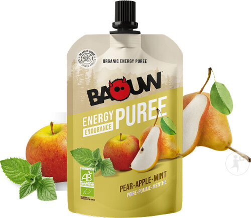 Baouw Energiepüree Bio Birne Apfel Minze 90g