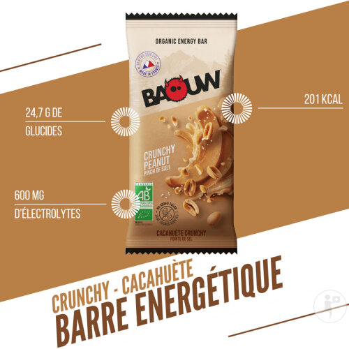 Baouw Energieriegel Bio Crunchy Erdnuss 12x50g-2