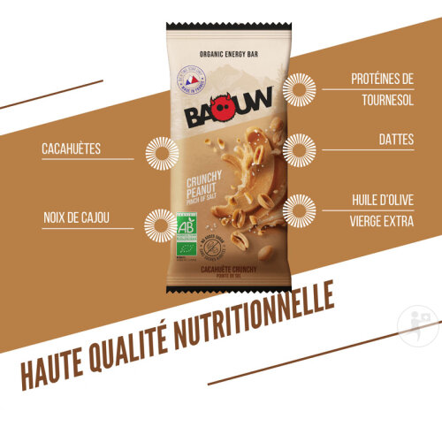 Baouw Energieriegel Bio Crunchy Erdnuss 12x50g-3