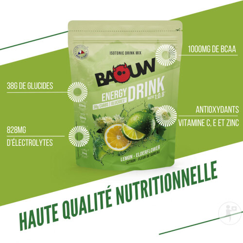 Baouw Isotonisches Getränk Beutel Zitrone Holunderblüte 585g-2