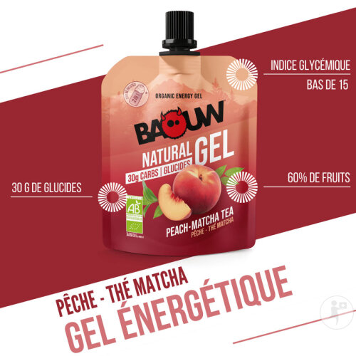 Baouw Natürliches Energiegel Bio Pfirsich Matcha Tee 85g-2