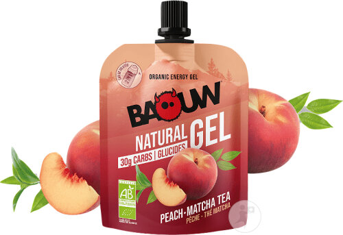Baouw Natürliches Energiegel Bio Pfirsich Matcha Tee 85g