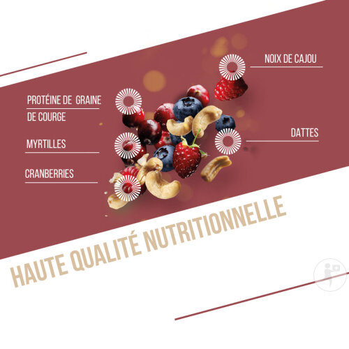 Baouw Proteinriegel Bio Rote Früchte Cashew 12x50g-3