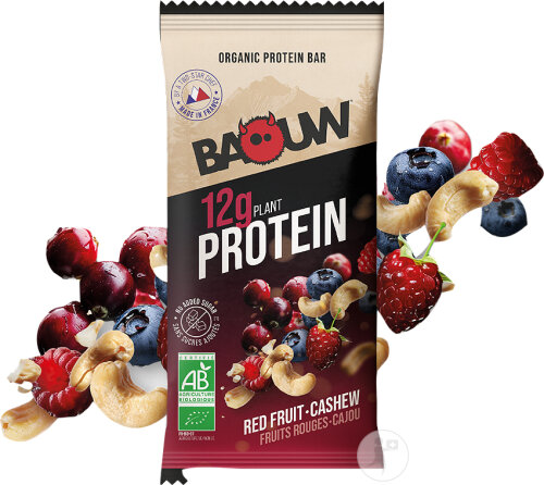 Baouw Proteinriegel Bio Rote Früchte Cashew 12x50g