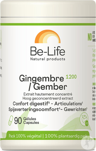 Be-Life Ingwer 1200 Verdauungskomfort 90 Vegetarische Kapseln