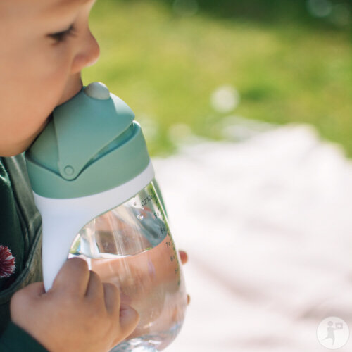Béaba Trinkhalm Lernbecher Auslaufsicher Abnehmbare Griffe 300ml Salbeigrün 1 Stück-5
