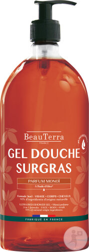 Beauterra Rückfettendes Duschgel Duft Monoi Pumpflasche 1l