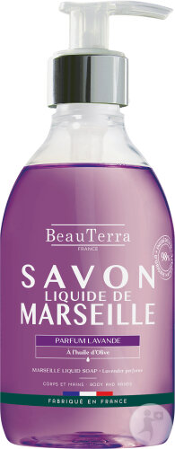 Beauterra Marseiller Flüssigseife Körper Und Hände Lavendelduft Pumpflasche 300ml