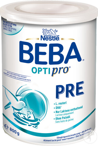 Beba Optipro PRE Säuglingsmilchnahrung Ab Geburt Dose 800g