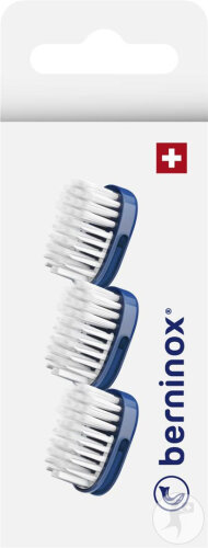 Berninox Ersatzbürstenköpfe Blau Super Soft 3 Stück